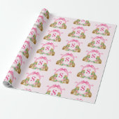 Grandmillennial Christmas Leopard Monogram ラッピングペーパー (アンロールド)