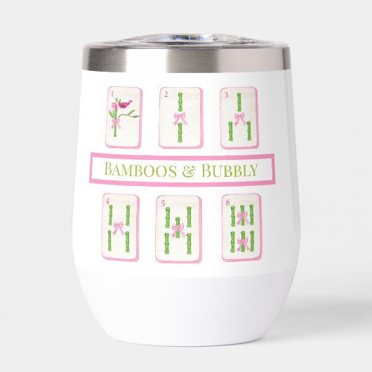 Grandmillennial Coquette Bamboos & Bubbly Mahjong (正面)