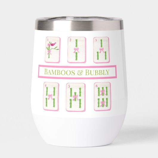 Grandmillennial Coquette Bamboos & Bubbly Mahjong (背面)