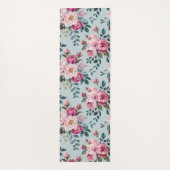 Grandmillennial Dusty Rose Floral Custom Monogram ヨガマット (裏面)