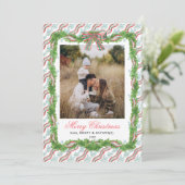 grandmillennial Family Photo Christmas Card 招待状 (スタンド正面)