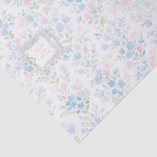 Grandmillennial Floral Personalized 薄葉紙 (詳細)