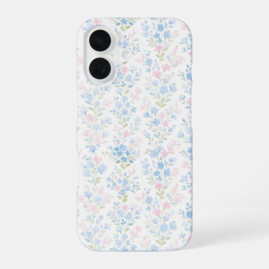Grandmillennial Floral Phone Case iPhone 16ケース (裏面)
