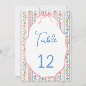 Grandmillennial Floral Vintage Table Number (正面)