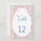 Grandmillennial Floral Vintage Table Number (裏面)