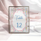 Grandmillennial Floral Vintage Table Number