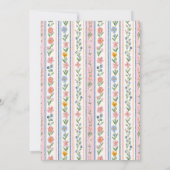 Grandmillennial Vintage Floral Girl Baby Shower 招待状 (裏面)