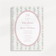Grandmillennial Vintage Style Floral Baby Shower 
