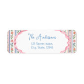 Grandmillennial Wildflower Return Address Label ラベル (正面)