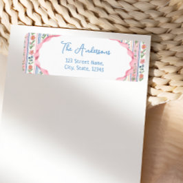 Grandmillennial Wildflower Return Address Label ラベル