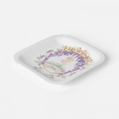 Grandmillennial Wisteria Baby Shower  ペーパープレート (傾斜あり)