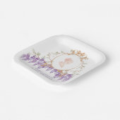 Grandmillennial Wisteria Baby Shower  ペーパープレート (傾斜あり)