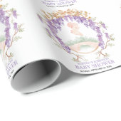 Grandmillennial Wisteria Baby Shower ラッピングペーパー (ロールコーナー)