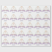 Grandmillennial Wisteria Baby Shower ラッピングペーパー (フラット)