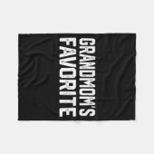 Grandmom’s Favorite Funny Grandparent Granhild Vin フリースブランケット (正面(横))