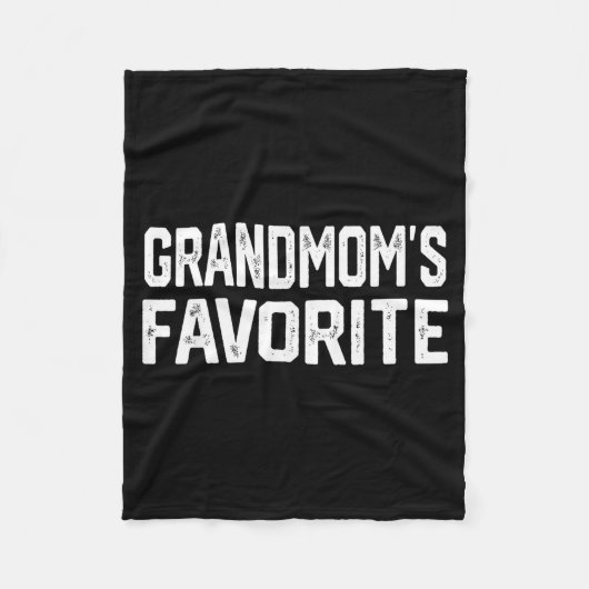 Grandmom’s Favorite Funny Grandparent Granhild Vin フリースブランケット (正面)