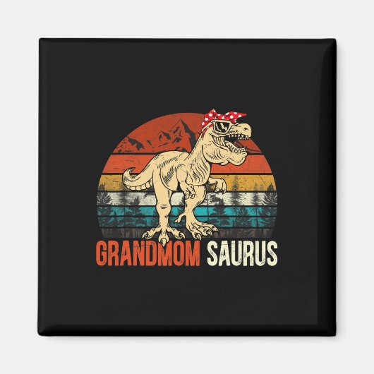 Grandmomsaurus T Rex Dinosaur Grandmom Saurus Matc マグネット (正面)