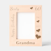 Grandmother 60th Birthday Photo frame with name レーザー彫刻フレーム (正面)