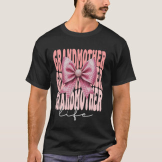 Grandmother Coquette Bow Pink Cute Grandma Mother' Tシャツ