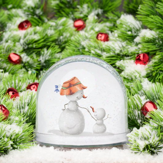 Grandmother Grandson Snowman Holding Hands (クリスマス)