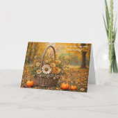 Grandmother Happy Thanksgiving Basket of Pretty カード (正面)