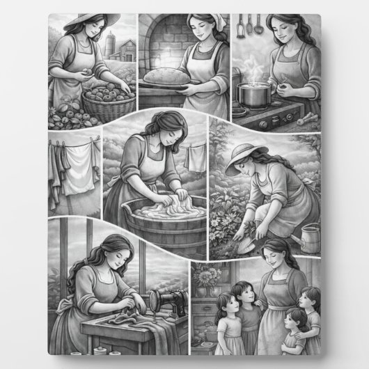 Grandmother Mom Mother's Day  フォトプラーク (正面)