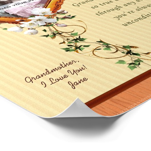 Grandmother's Love Lily 8x10 Personalized Print ポスター (角)