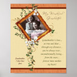 Grandmother's Love Lily 8x10 Personalized Print ポスター<br><div class="desc">A Classic and Elegant 8x10 personalized 'A Grandmother's Love' art print design. A sentimental and warm gift for grandmother. The design features a lily floral decorated picture frame photo template. Simply replace the sample photo with your favorite photo. The print says My wonderful Grandmother, and also has a beautiful poem....</div>