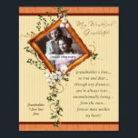 Grandmother's Love Lily 8x10 Personalized Print ポスター<br><div class="desc">A Classic and Elegant 8x10 personalized 'A Grandmother's Love' art print design. A sentimental and warm gift for grandmother. The design features a lily floral decorated picture frame photo template. Simply replace the sample photo with your favorite photo. The print says My wonderful Grandmother, and also has a beautiful poem....</div>