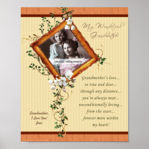 Grandmother's Love Lily 8x10 Personalized Print ポスター