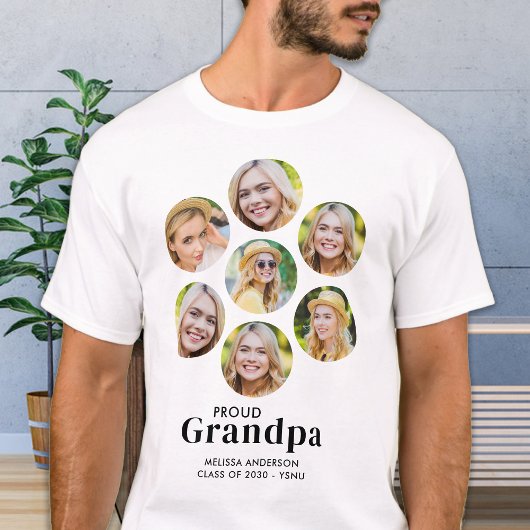 GRANDMPA誇りを持ったカスタム7フォトコラージュ卒業 Tシャツ
