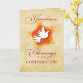 Grandniece、確認のお祝いの賛美 カード (黄色い花)