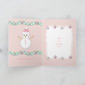 Grandohter Pink Christmas Photo greeting シーズンカード (内部)