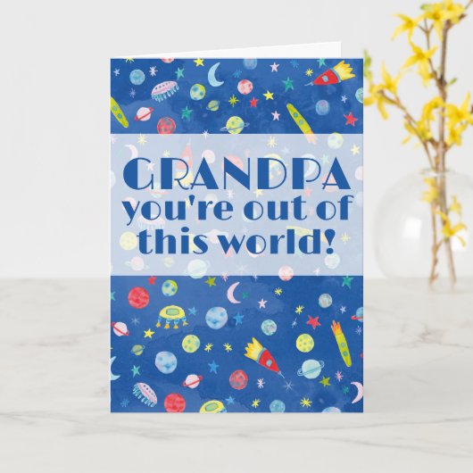 GRANDPAあなたはこの世界の水の色宇宙 カード (黄色い花)