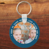 GRANDPAおばあちゃんの写真グランドキッズのギフトは$4 キーホルダー (正面)