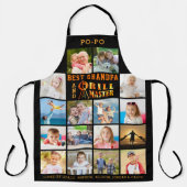 GRANDPAと最高のGRILL MASTER 16フォトコラージュ エプロン (正面)