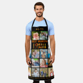GRANDPAと最高のGRILL MASTER 16フォトコラージュ エプロン (着用した状態)