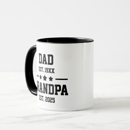 Grandpaに昇格されたベビーの発表 マグカップ (正面左)