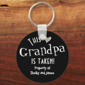 Grandpaは子供の名前キーチェーンのプロパティを取得 キーホルダー (正面)