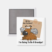 Grandpaニュース(カスタマイズ可能) マグネット (正面/裏面)