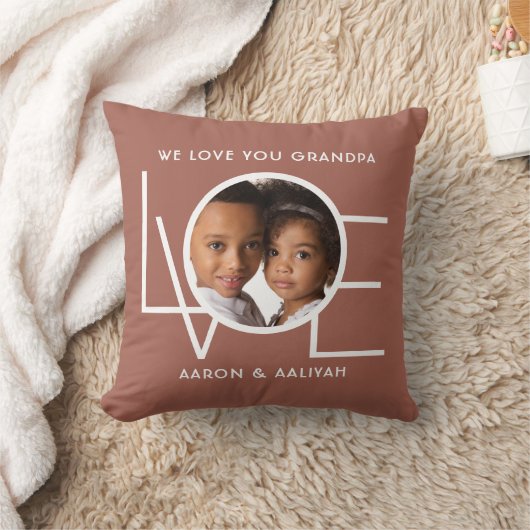 Grandpaパーソナライズされた写真 クッション (ブランケット)