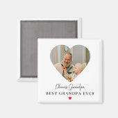 Grandpaパーソナライズされた写真 | 最高のGrandpa Ever マグネット (正面/裏面)