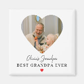 Grandpaパーソナライズされた写真 | 最高のGrandpa Ever マグネット (正面)