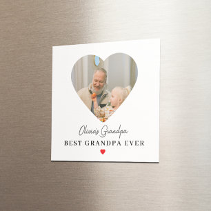Grandpaパーソナライズされた写真   最高のGrandpa Ever マグネット