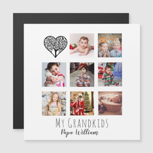 GRANDPAフォトコラージギフトグランデ誇りを持ったッド (正面/裏面)