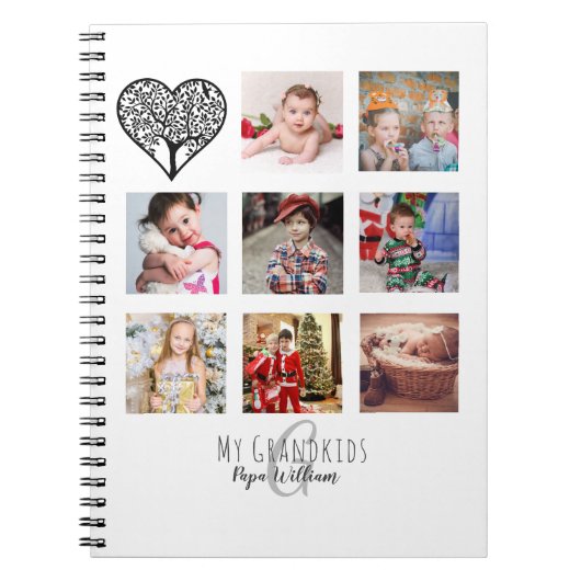GRANDPAフォトコラージギフトグランデ誇りを持ったッド ノートブック (正面)