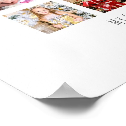 GRANDPAフォトコラージギフトグランデ誇りを持ったッド ポスター (角)