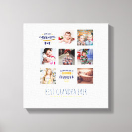 GRANDPAフォトコラージギフトパパ誇りを持ったポップグランプ キャンバスプリント