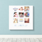 GRANDPAフォトコラージギフトパパ誇りを持ったポップグランプ キャンバスプリント (インサイチュ (ウッドフロア))