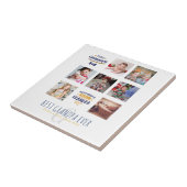 GRANDPAフォトコラージギフトパパ誇りを持ったポップグランプ タイル (側面)